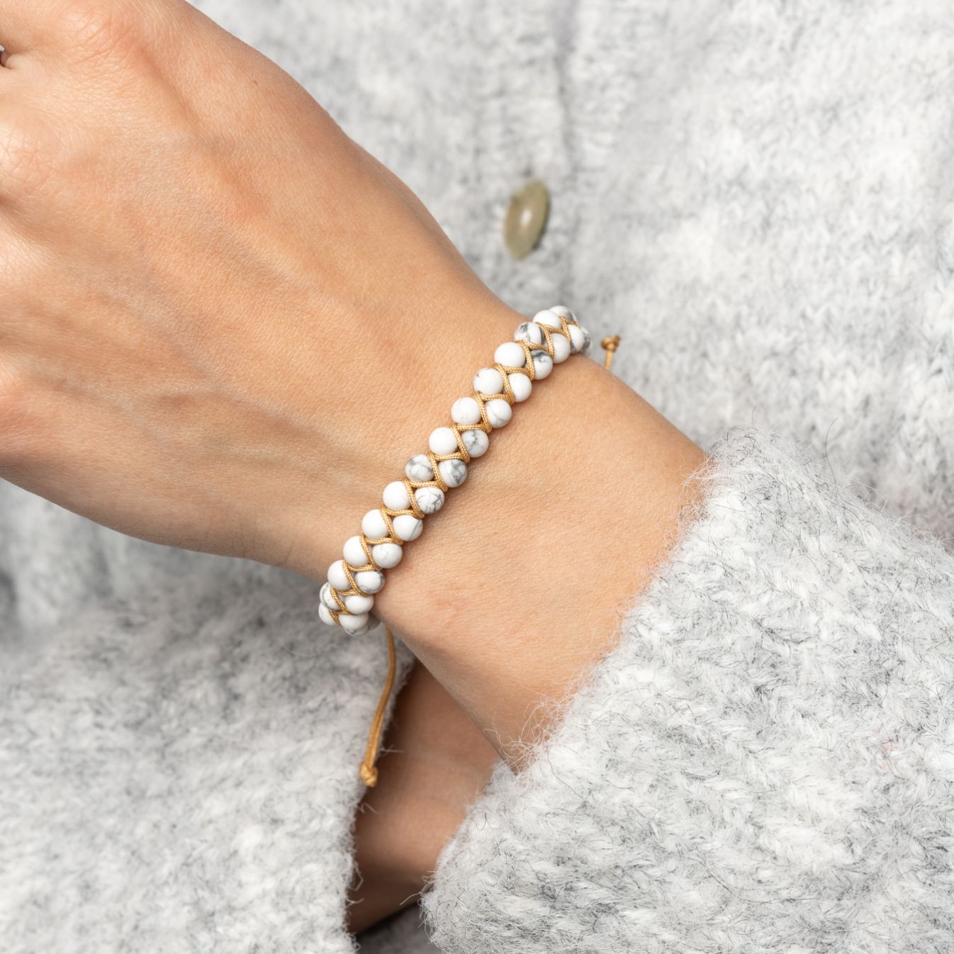 Howlith Armband - Doppelt gereiht - Verstellbar