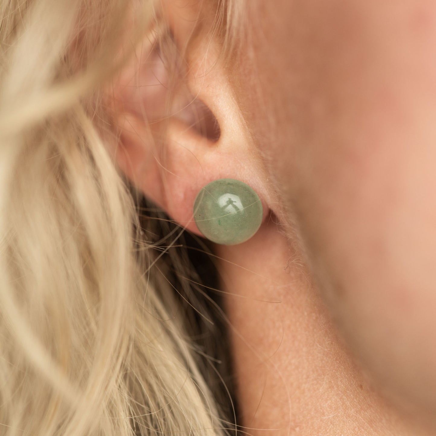 Aventurin Ohrstecker - Edelsteinohrringe - Ohrstecker - Rost