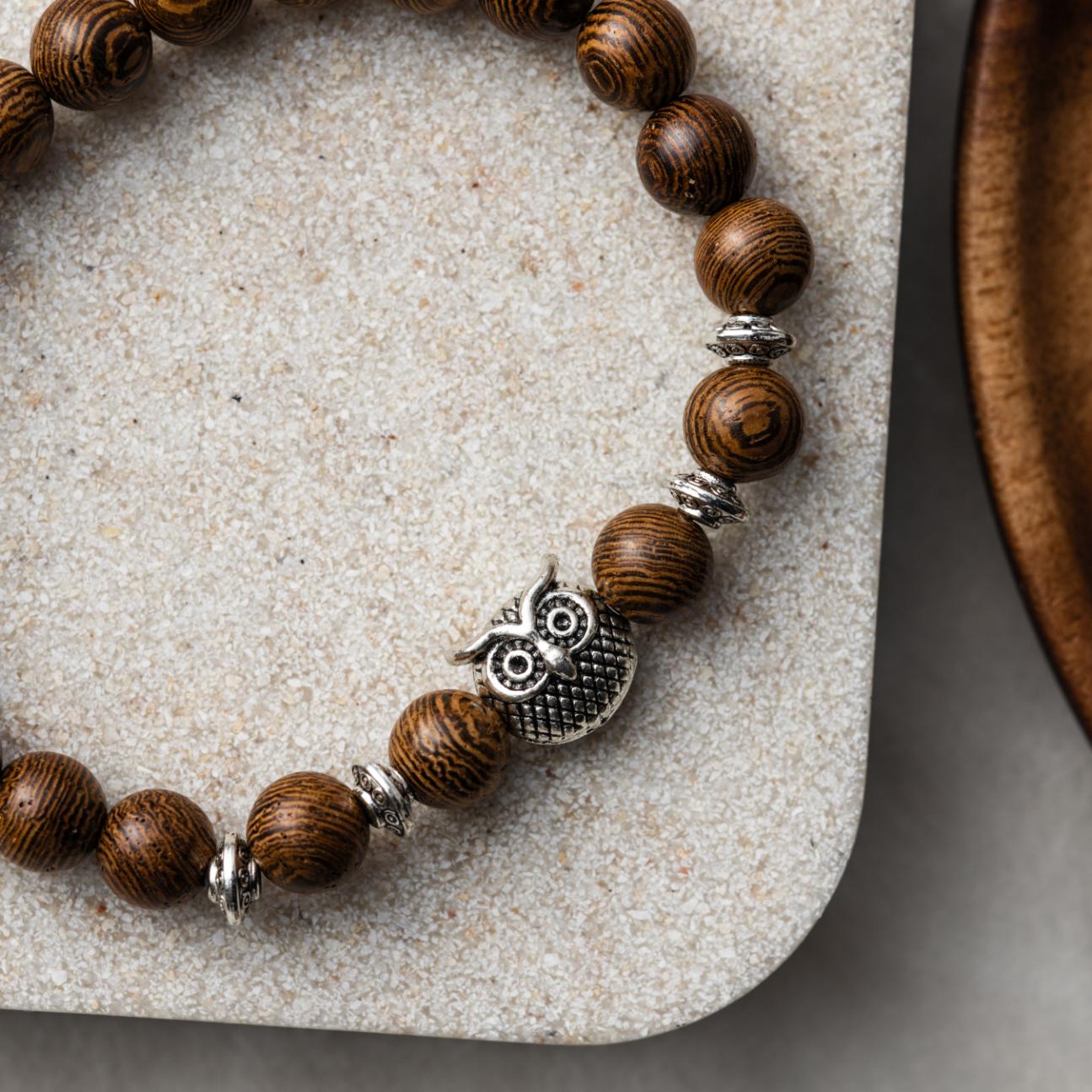Balance-Armband – Wengeholz – Eule