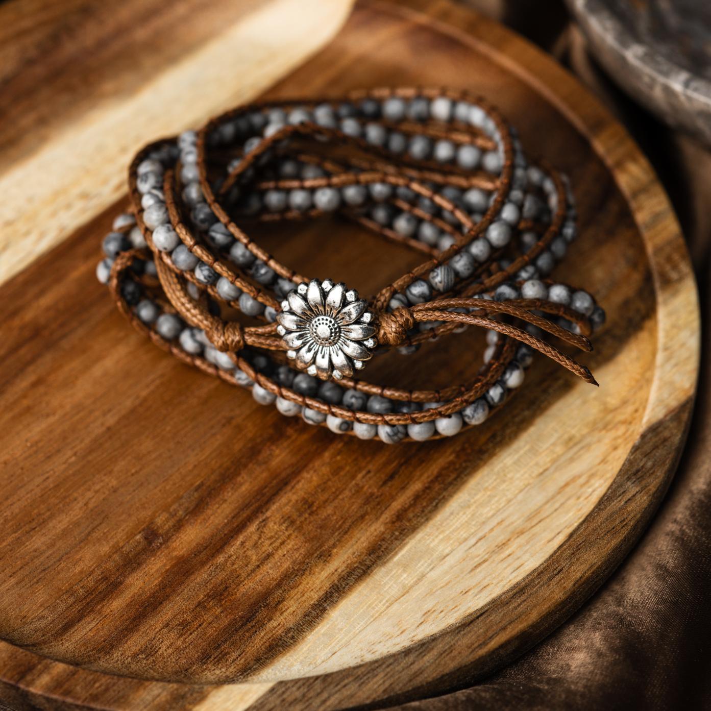 Wickelarmband Balance - Jaspis Edelsteine - Resilienz