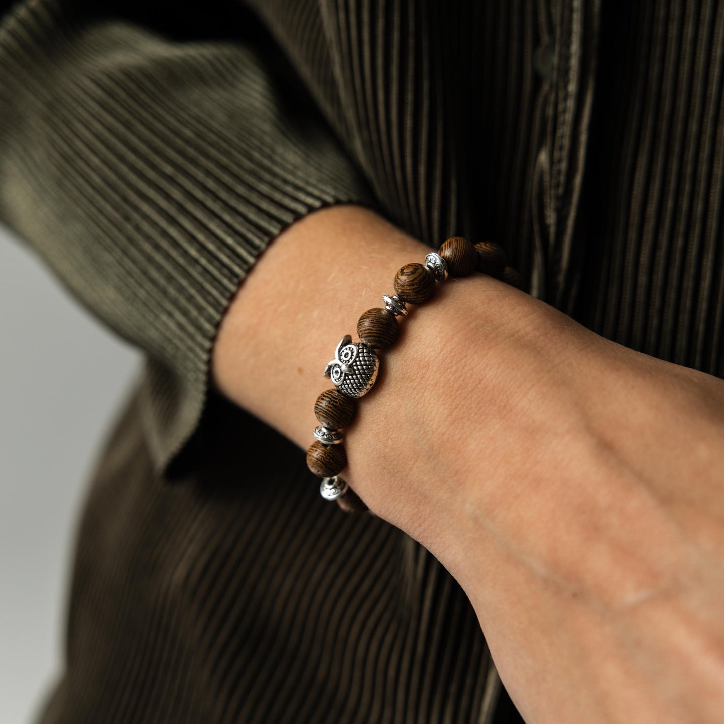 Balance-Armband – Wengeholz – Eule