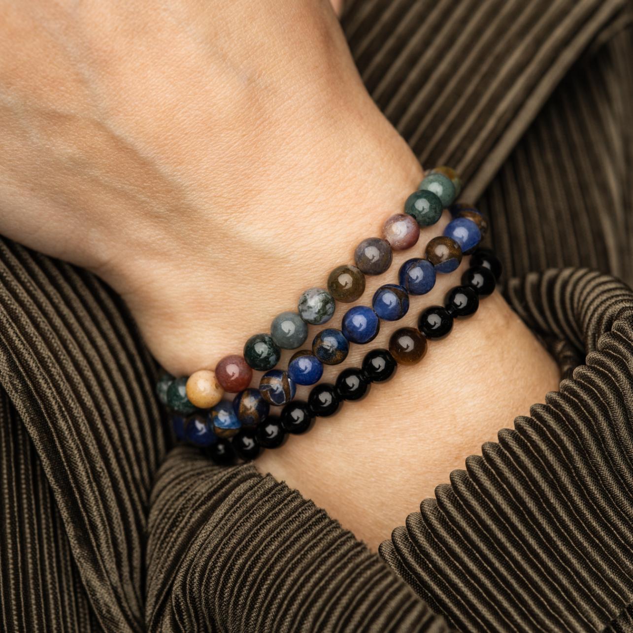 3er-Set – Balance-Armbänder – Achat und Tigerauge – Einblick