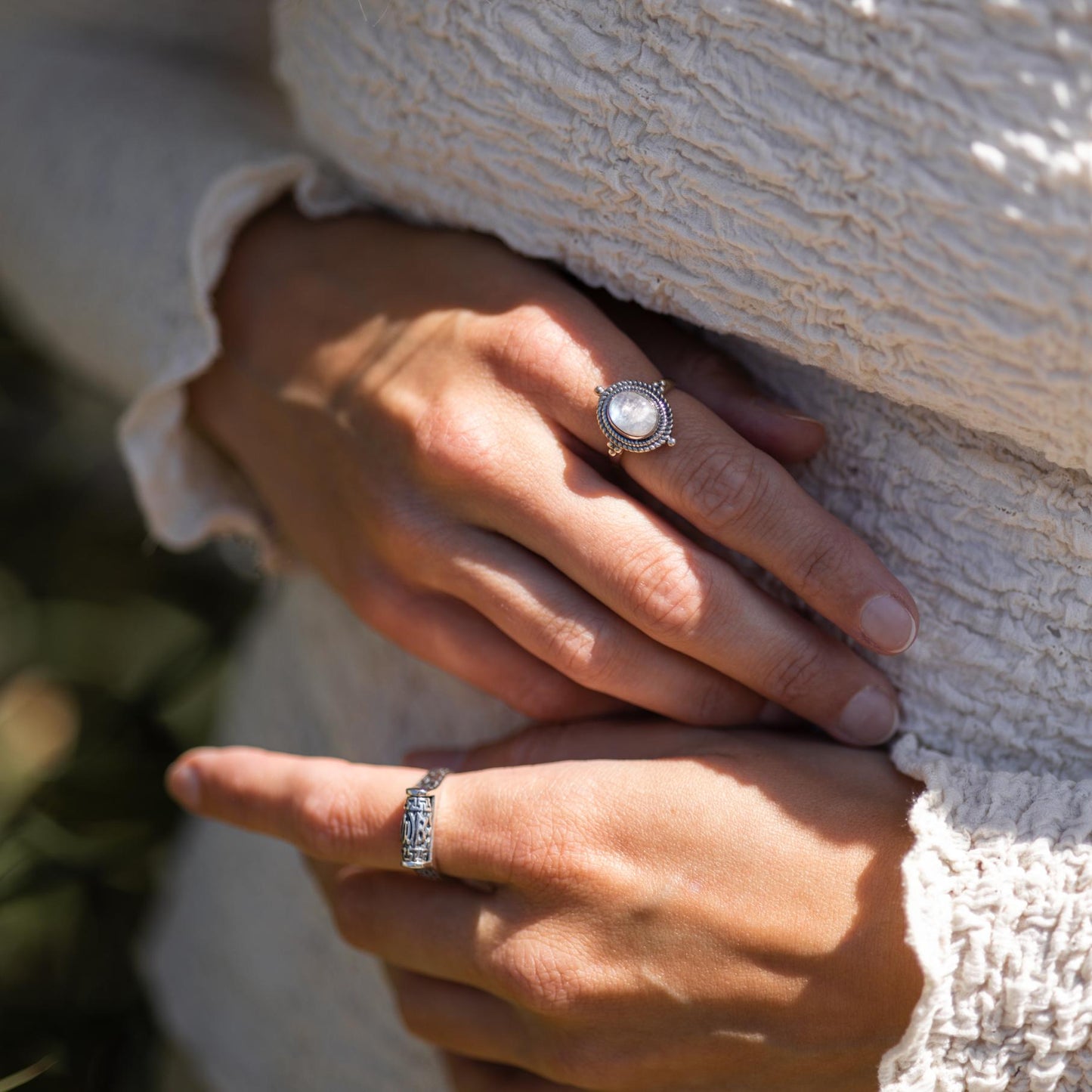 Tibetischer Ring – 925er Sterlingsilber – Gebetsmühle – verstellbarer Glücksring