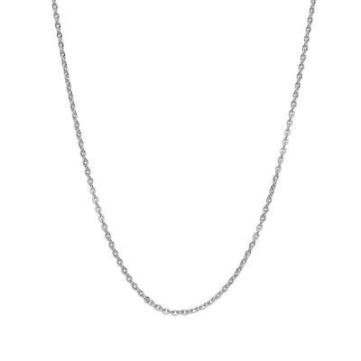 Edelstahlhalskette - Edelstahlhalskette - Silberfarben - 55 cm