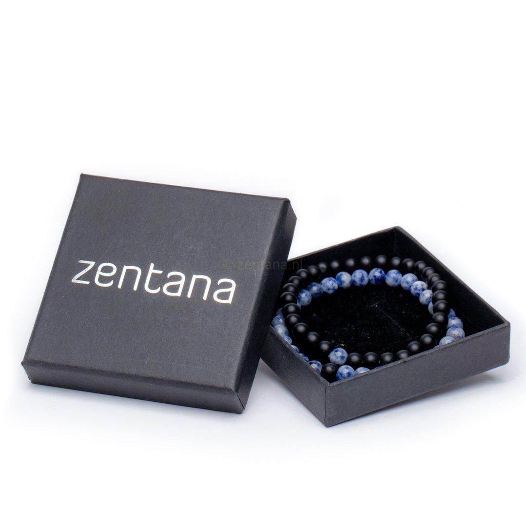 Vriendschapsarmbanden Edelsteen - Armbanden Set - Sodaliet & Agaat - Vriendschap-Vriendschapsarmbanden-Zentana