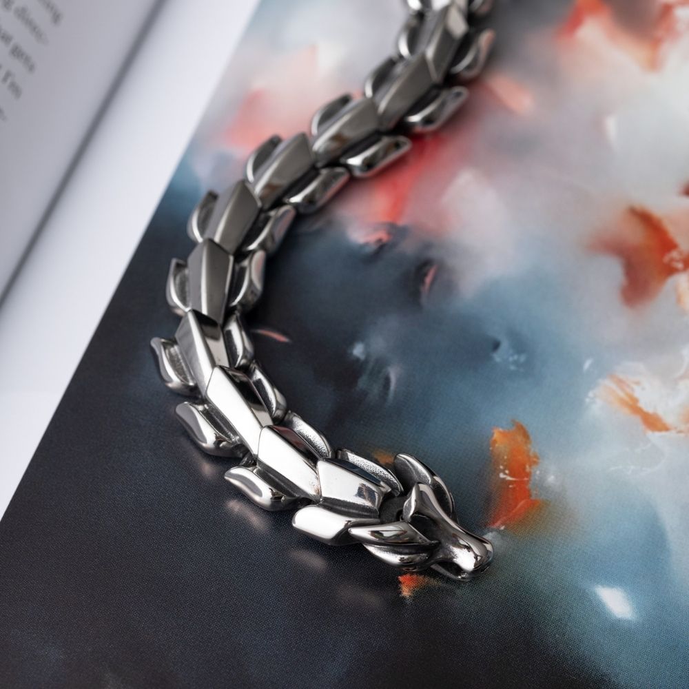 Armband Drache - Gliederarmband - Edelstahl - Schutz