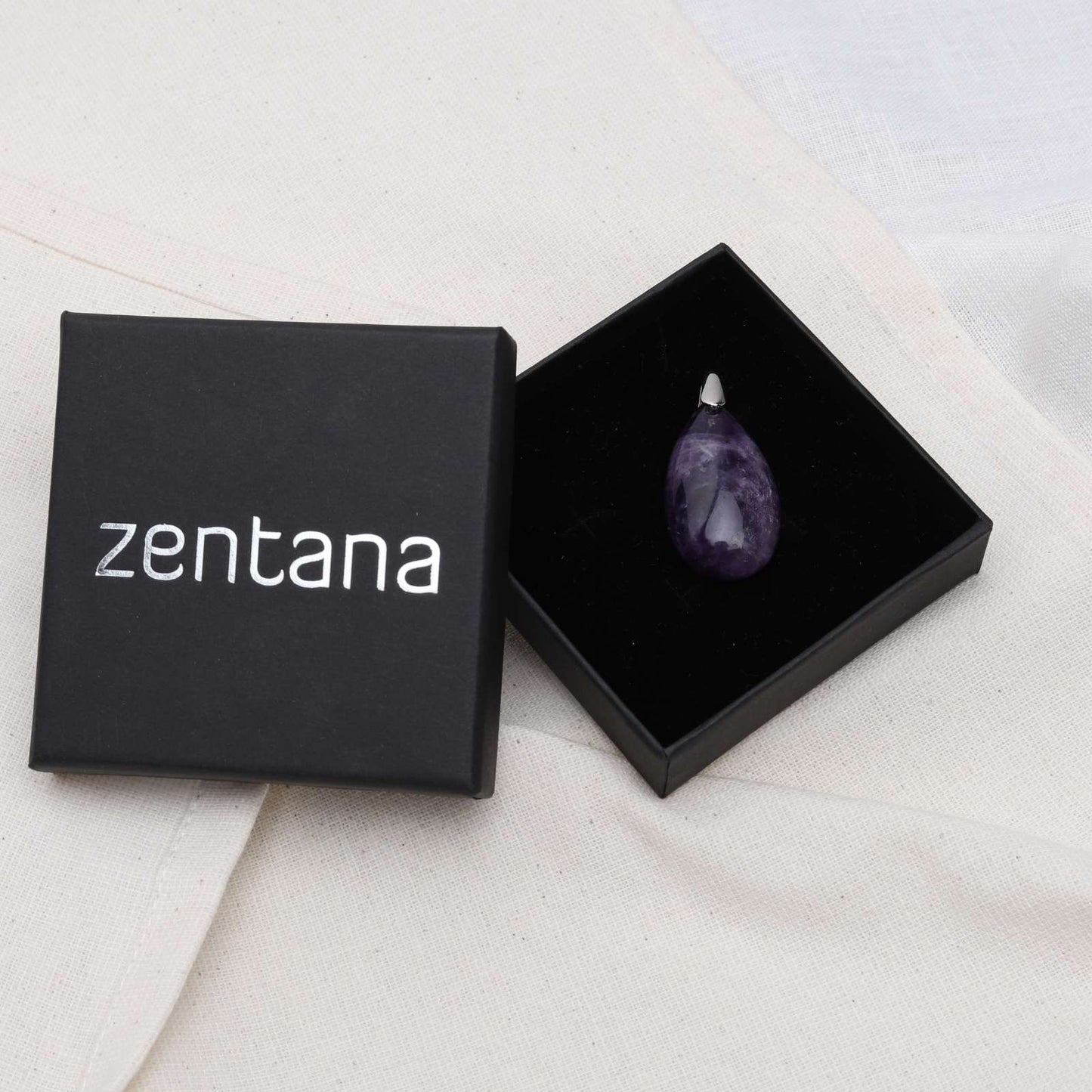 Amethyst-Anhänger – Tropfen – Edelstein-Anhänger – Balance