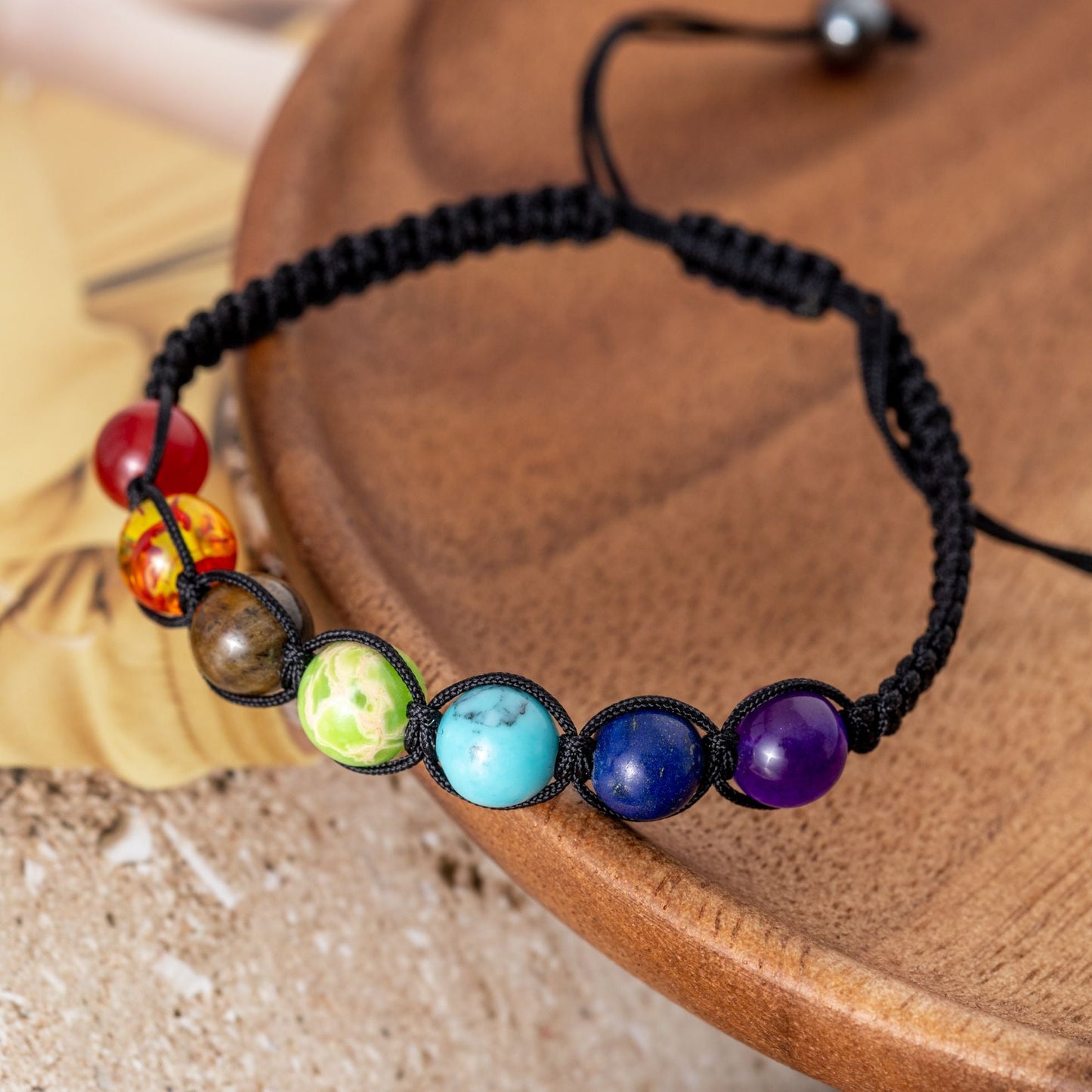 Badu Chakra – Verstellbares Armband – 7 Chakra-Steine