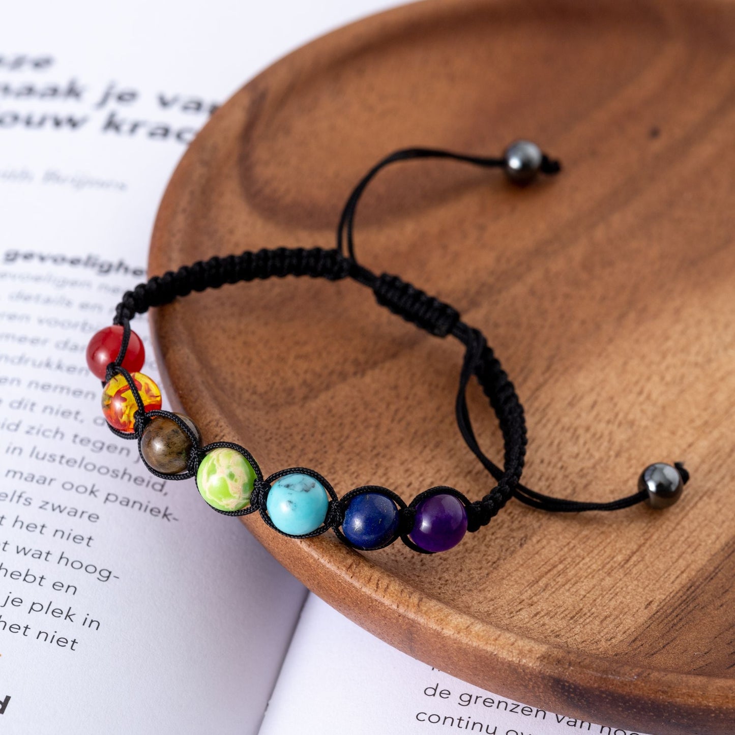 Badu Chakra – Verstellbares Armband – 7 Chakra-Steine