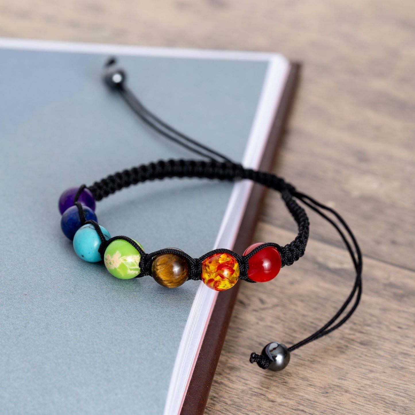 Badu Chakra – Verstellbares Armband – 7 Chakra-Steine