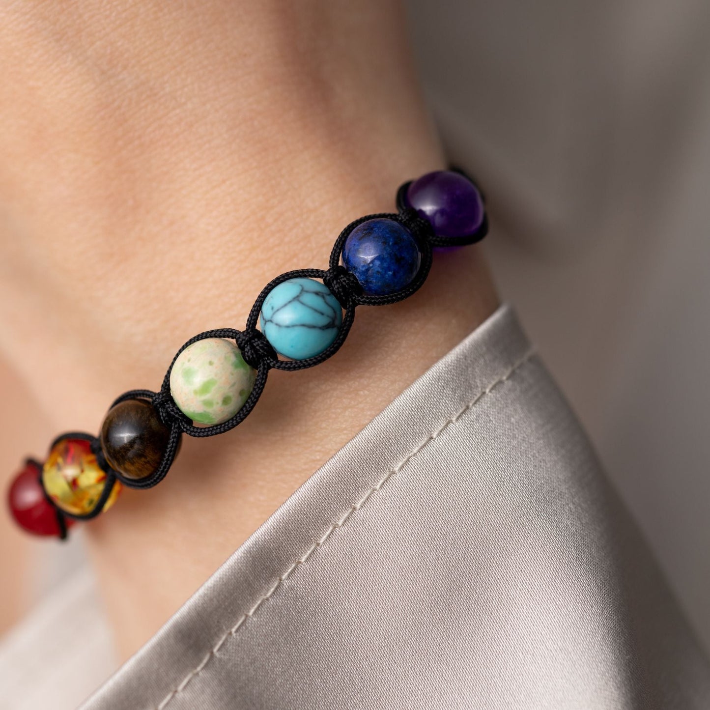 Badu Chakra – Verstellbares Armband – 7 Chakra-Steine