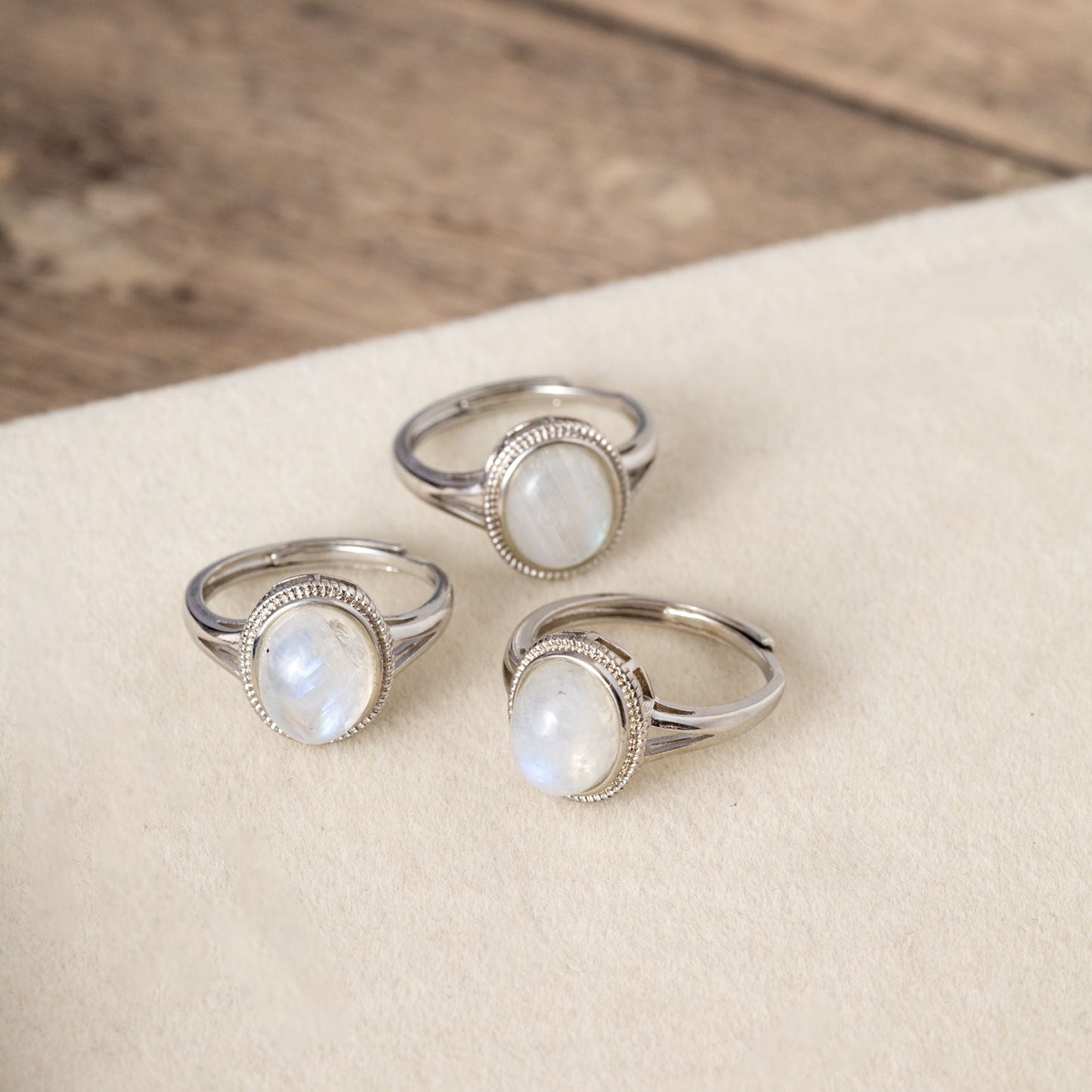 Mondsteinring – 925er Sterlingsilber – verstellbar – feminine Energie