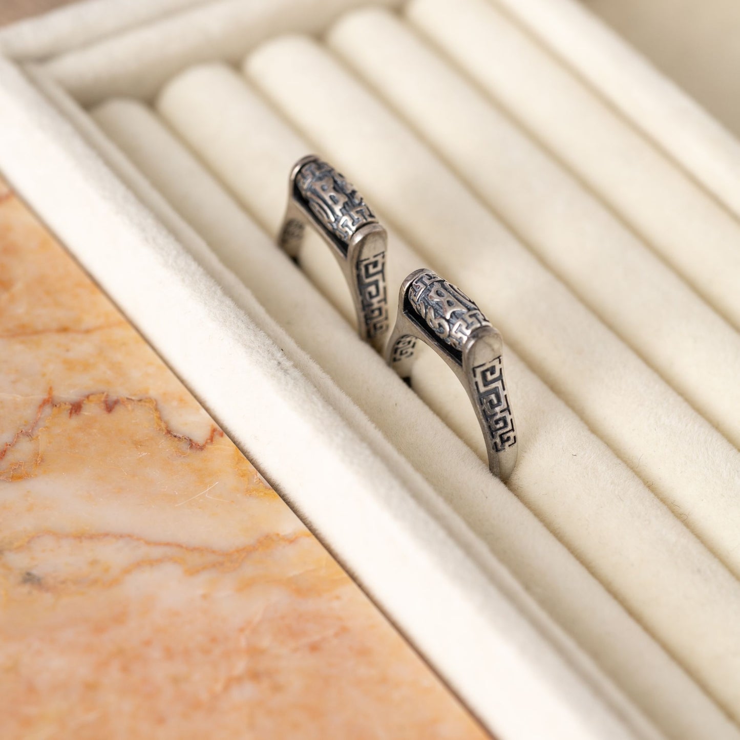 Tibetischer Ring – 925er Sterlingsilber – Gebetsmühle – verstellbarer Glücksring