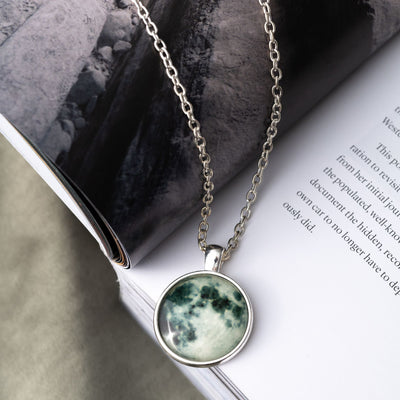 Mondkette - Leuchtend - Silber - Im Dunkeln leuchten - Mystisch