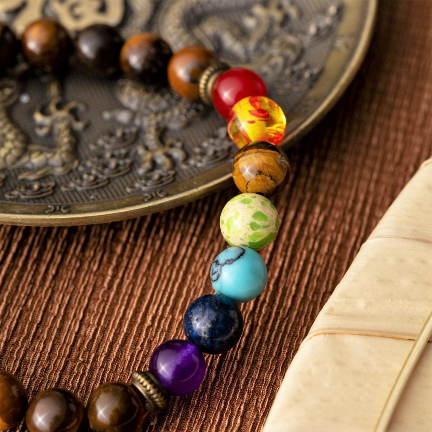 Badu Chakra Armband – Tigerauge – Schutz