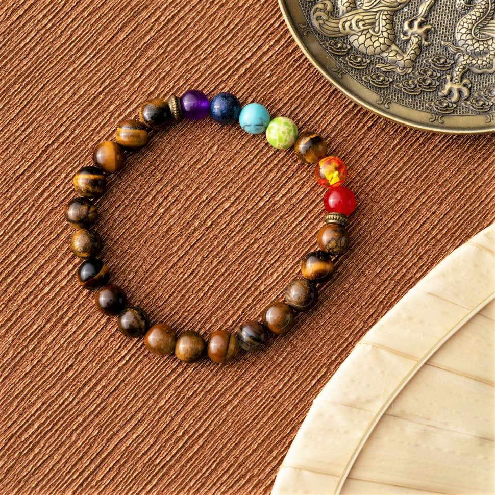 Badu Chakra Armband – Tigerauge – Schutz