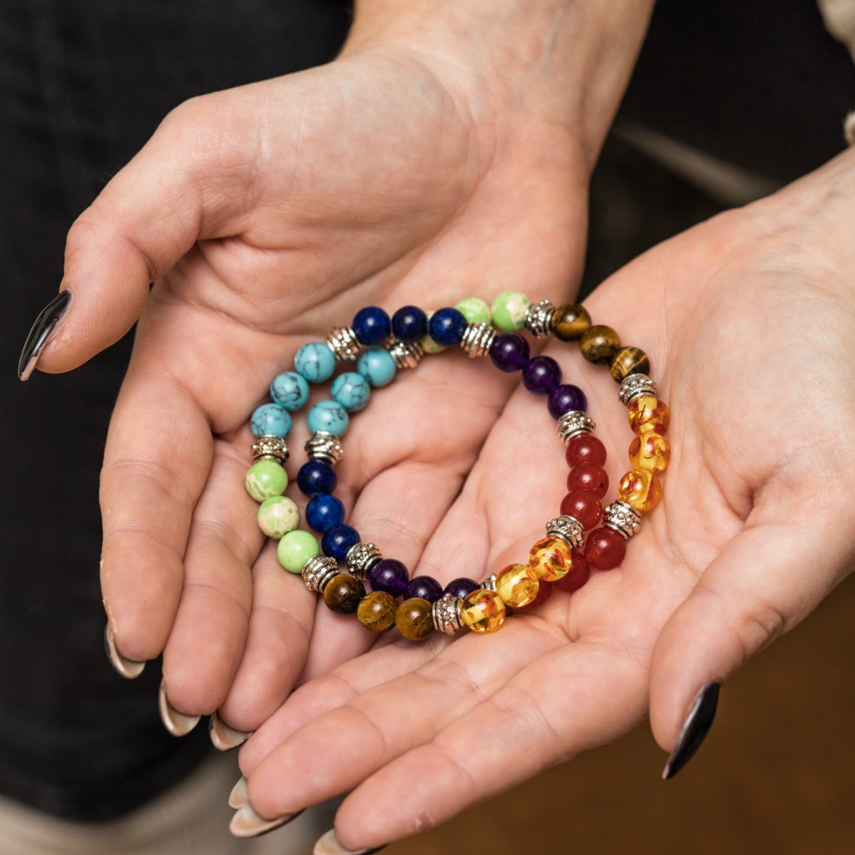 Badu Chakra – 7-Chakra-Edelstein-Armband – Kraft