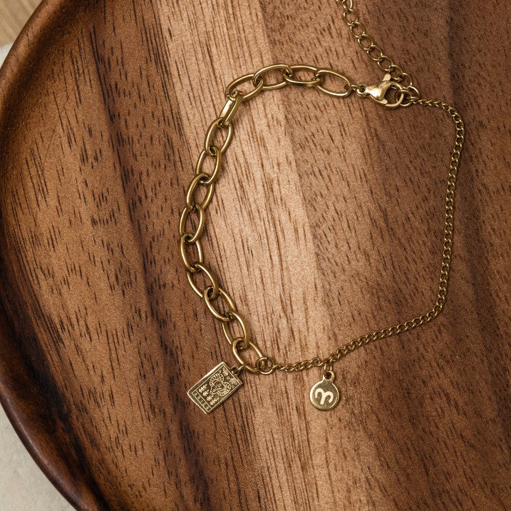 Sternzeichen-Armband Sternzeichen – Edelstahl – 18 Karat vergoldet – Horoskop