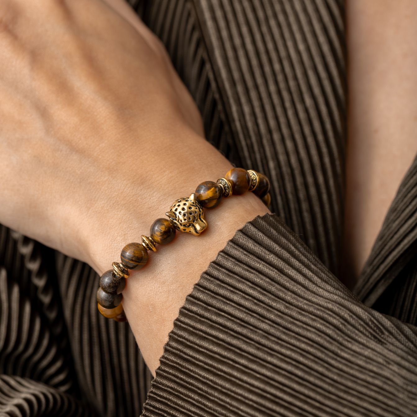 Balance-Armband – Tigerauge – Leopard – Wachsamkeit