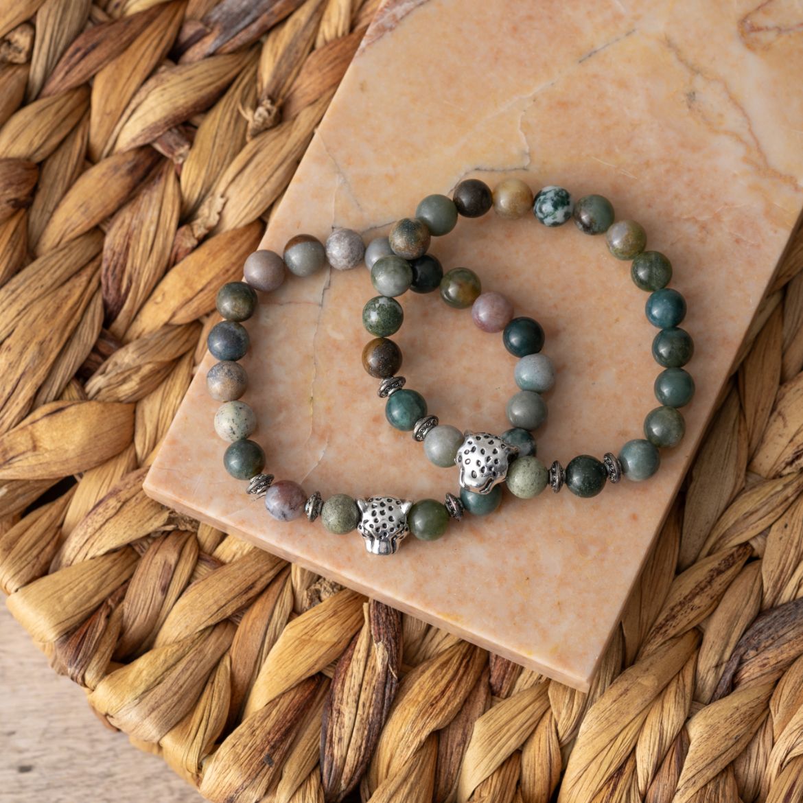 Balance-Armband – Indischer Achat – Leopard – Kontrolle