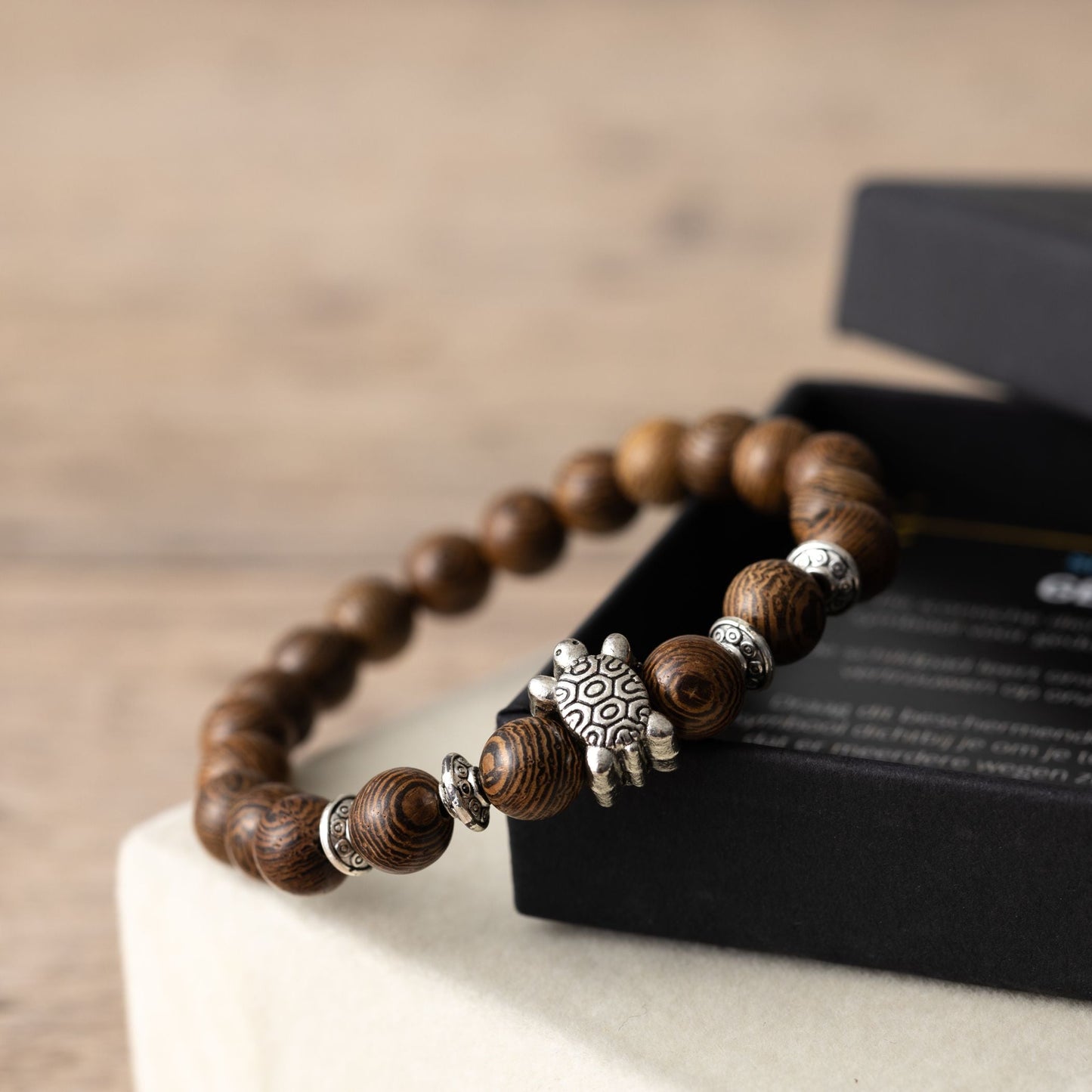 Balance-Armband – Wengeholz – Schildkröte