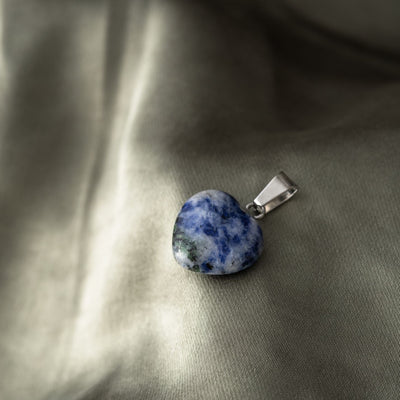 Anhänger Edelstein Herz - Sodalith Herz geschliffen - Selbstbewusstsein