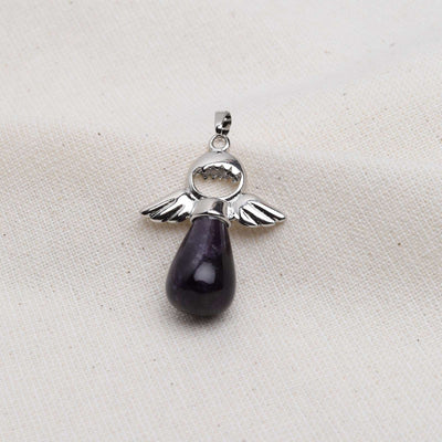 Amethyst Anhänger - Engel Anhänger - Edelstein Engel - Balance