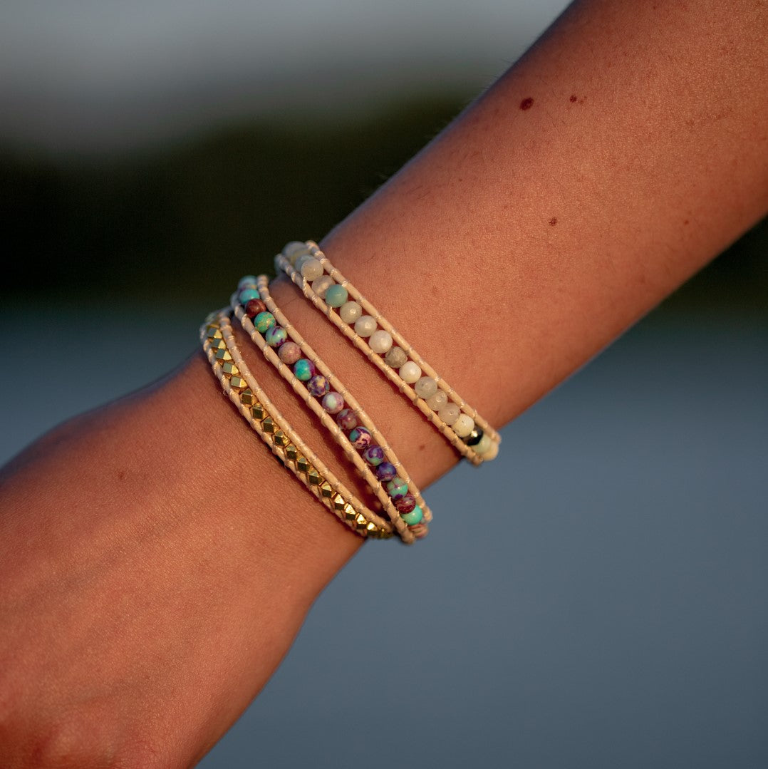 Wickelarmband Balance – Imperialer Jaspis & Amazonit – Harmonie