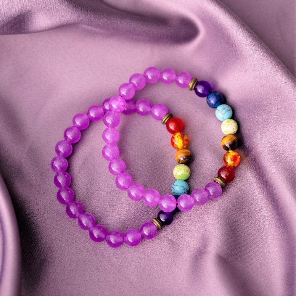 Badu Chakra Armband – Violetter Quarz – Gerechtigkeit