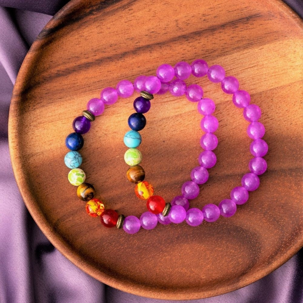 Badu Chakra Armband – Violetter Quarz – Gerechtigkeit