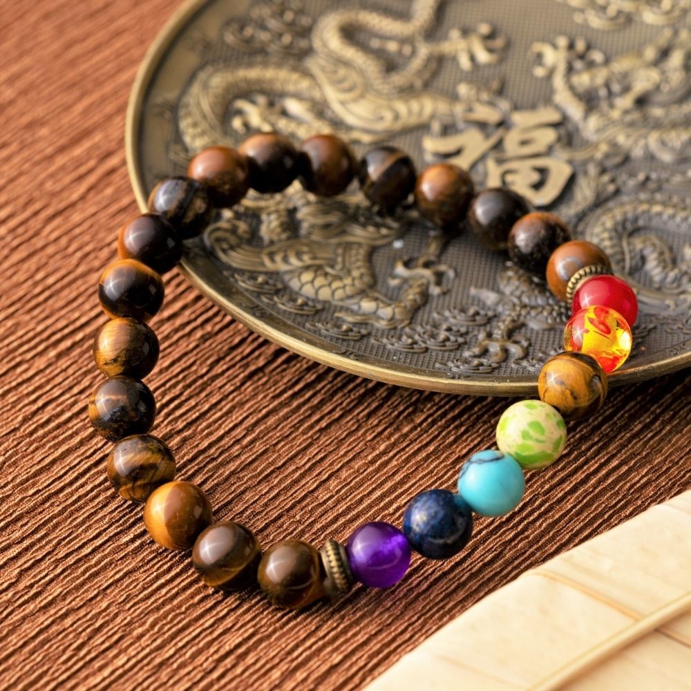 Badu Chakra Armband – Tigerauge – Schutz