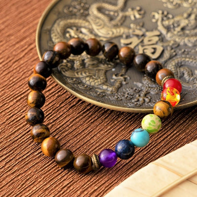 Badu Chakra Armband – Tigerauge – Schutz