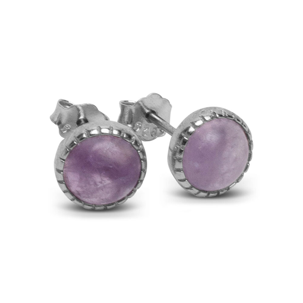 Amethyst-Ohrstecker – Ohrstecker – 925er Sterlingsilber – Edelstein-Ohrringe