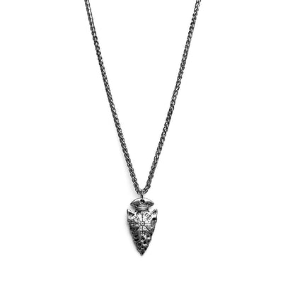 Speerspitzen-Halskette – Wikinger-Halskette – Vegvisir – Edelstahl