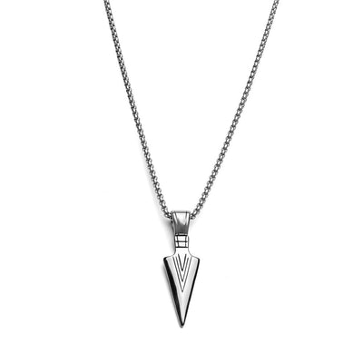 Wikinger Halskette – Nordischer Geo-Speer – Speerspitze – Edelstahl-Halskette
