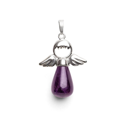 Amethyst Anhänger - Engel Anhänger - Edelstein Engel - Balance