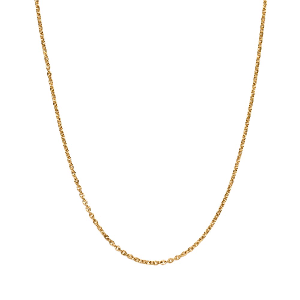Edelstahlhalskette - Edelstahlhalskette - Goldfarben - 65 cm