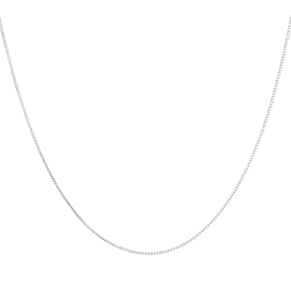 Halskette – 925er Sterlingsilber – Würfel-Halskette – Kastenkette – 45 cm