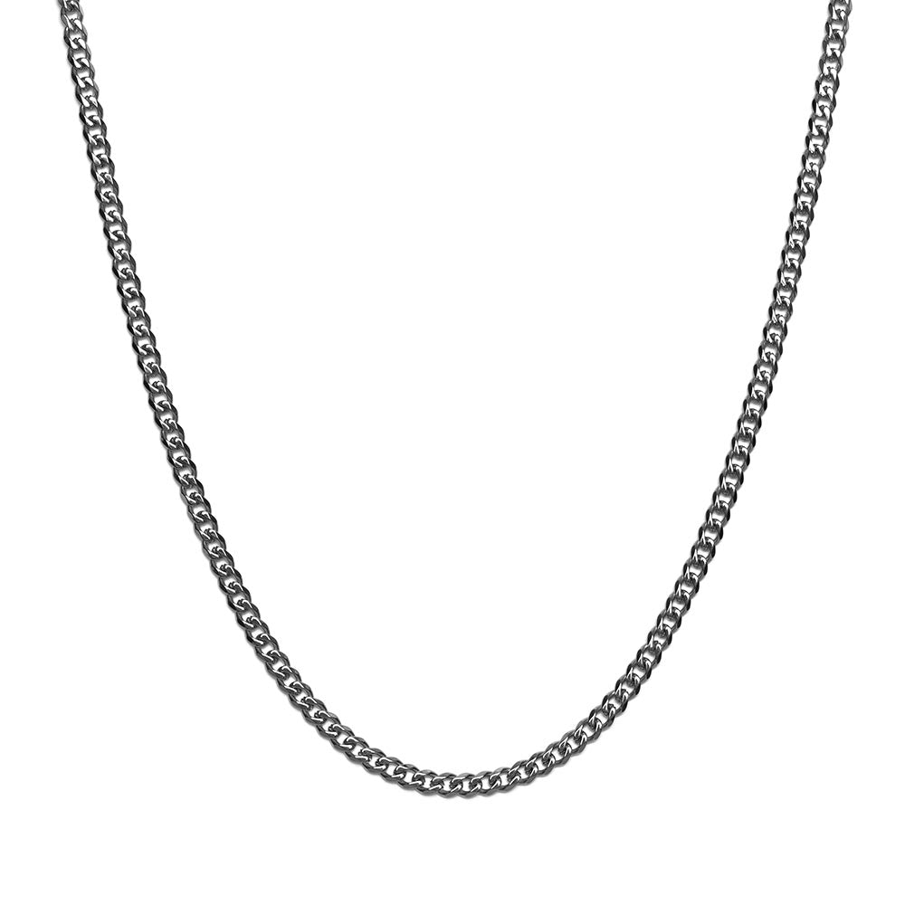 Gliederkette Edelstahl - Kubanisches Kettenglied - Edelstahl Silber - 3 MM - 5 MM - 7 MM