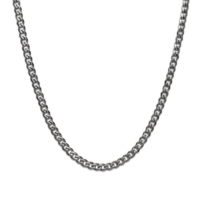 Gliederkette Edelstahl - Kubanisches Kettenglied - Edelstahl Silber - 3 MM - 5 MM - 7 MM