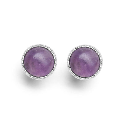 Amethyst-Ohrstecker – Ohrstecker – 925er Sterlingsilber – Edelstein-Ohrringe
