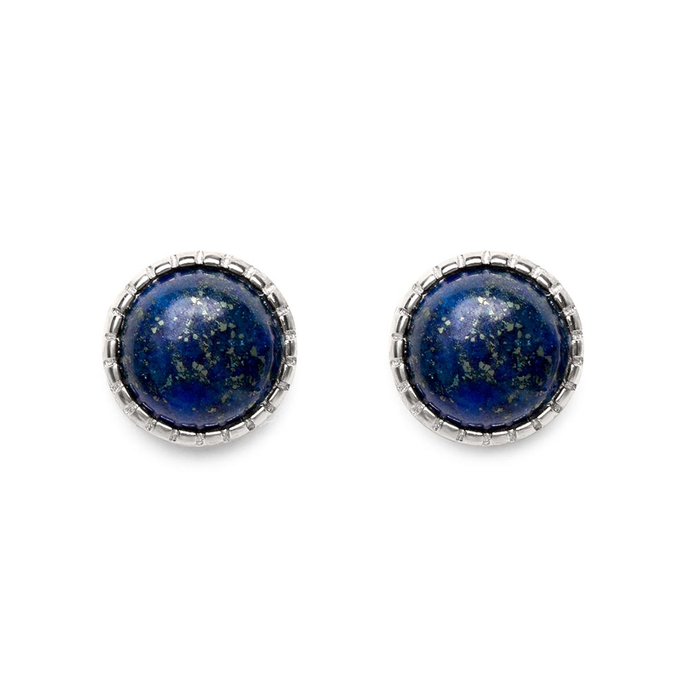 Lapislazuli-Ohrstecker – Ohrstecker – 925er Sterlingsilber – Edelstein-Ohrringe