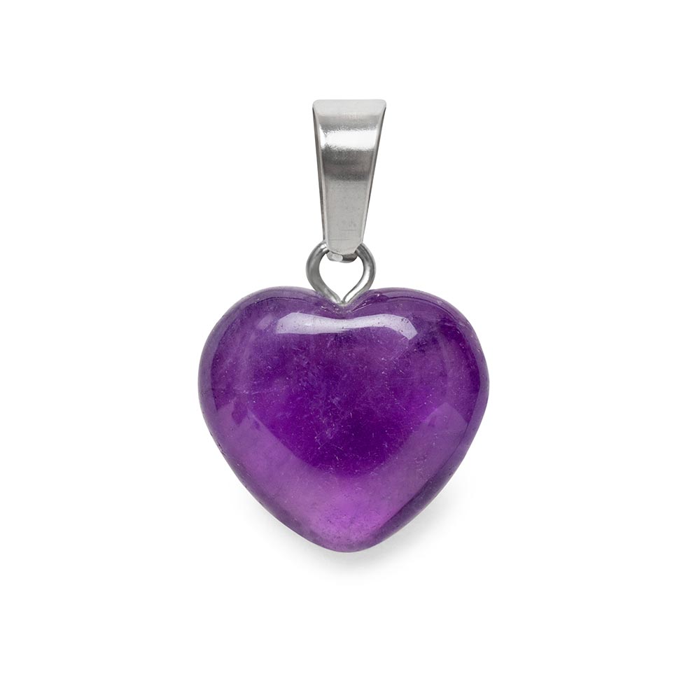 Anhänger Edelstein Herz - Geschliffenes Amethyst Herz - Intuition