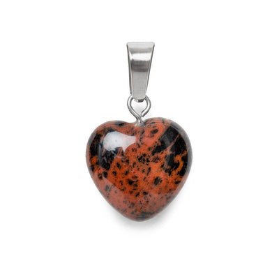 Anhänger Edelstein Herz - Cut Heart Mahagoni Obsidian - Selbsterkenntnis