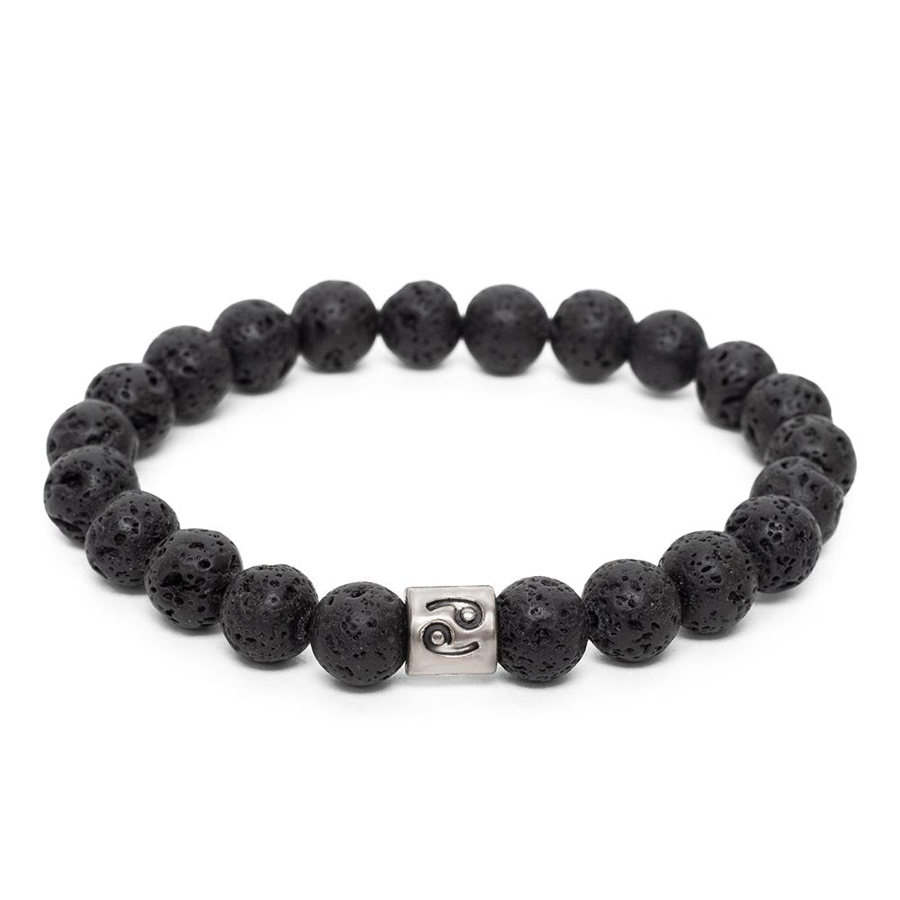 Sternzeichen-Edelstein-Armband – Lavastein-Silber – Horoskop-Armband