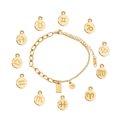 Sternzeichen-Armband Sternzeichen – Edelstahl – 18 Karat vergoldet – Horoskop