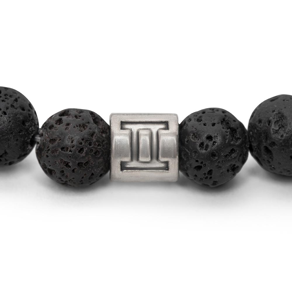 Sternzeichen-Edelstein-Armband – Lavastein-Silber – Horoskop-Armband