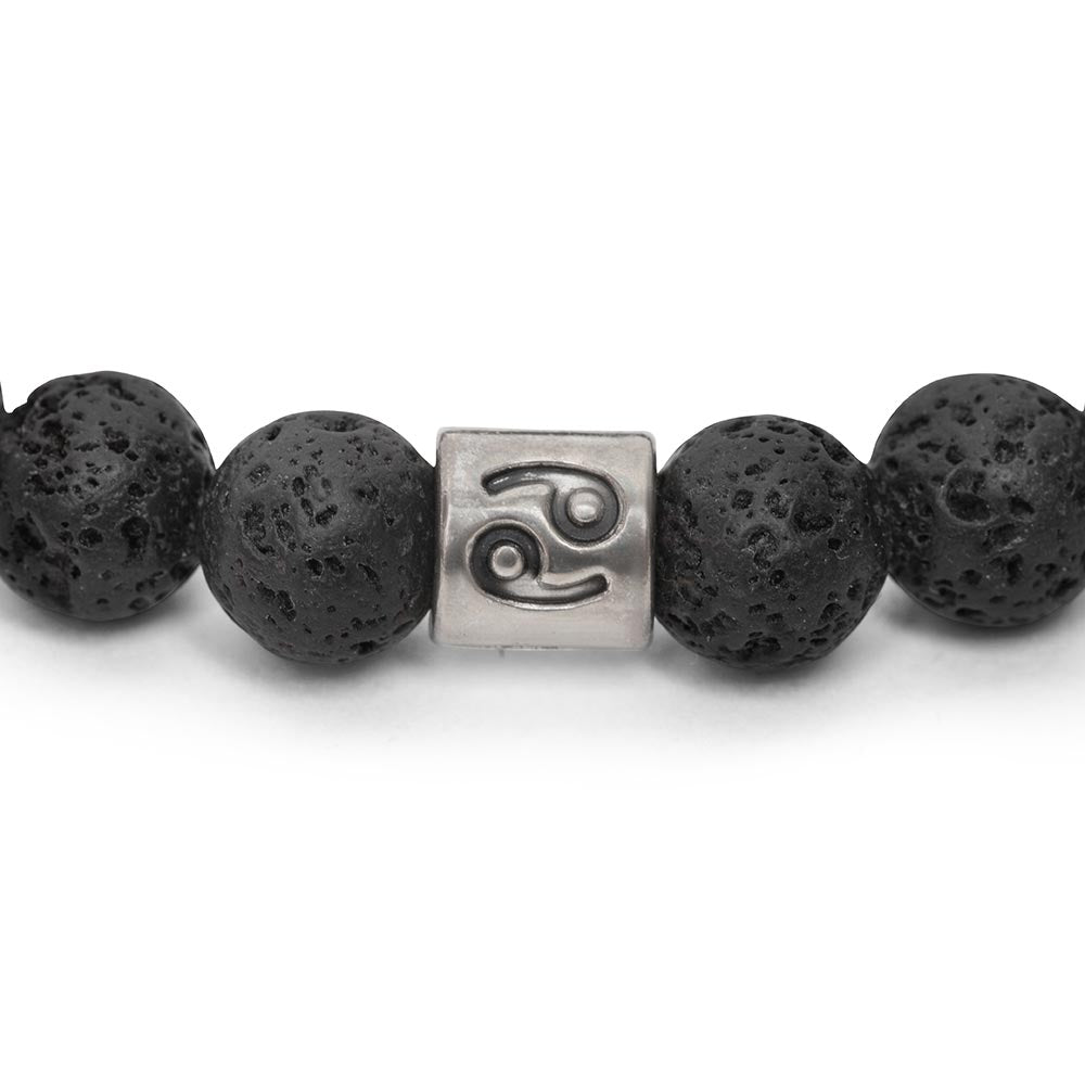 Sternzeichen-Edelstein-Armband – Lavastein-Silber – Horoskop-Armband