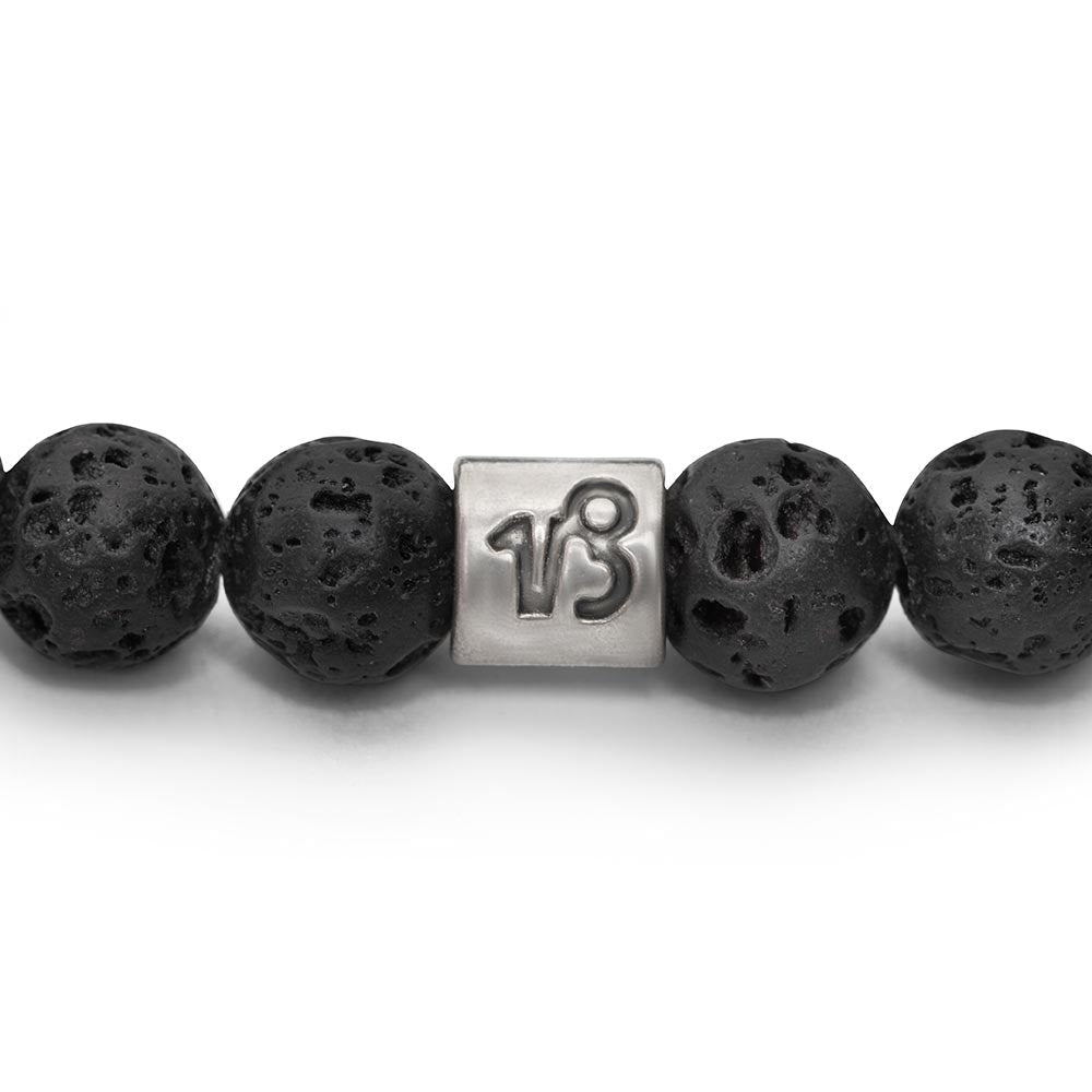 Sternzeichen-Edelstein-Armband – Lavastein-Silber – Horoskop-Armband