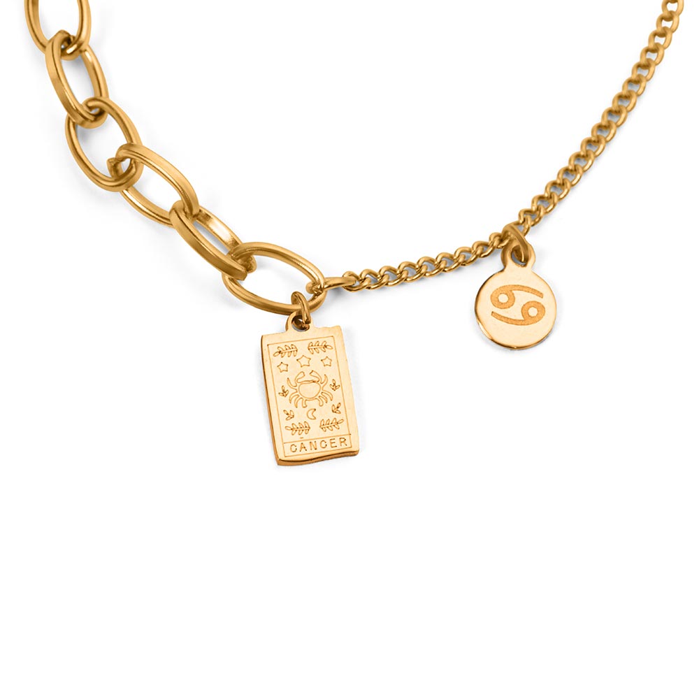 Sternzeichen-Armband Sternzeichen – Edelstahl – 18 Karat vergoldet – Horoskop